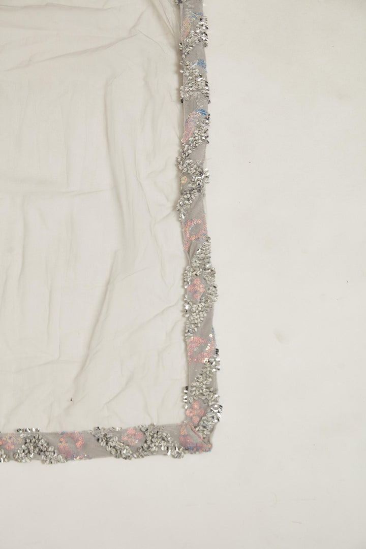 Neerus Grey net embellished lehenga choli set - detail view 4
