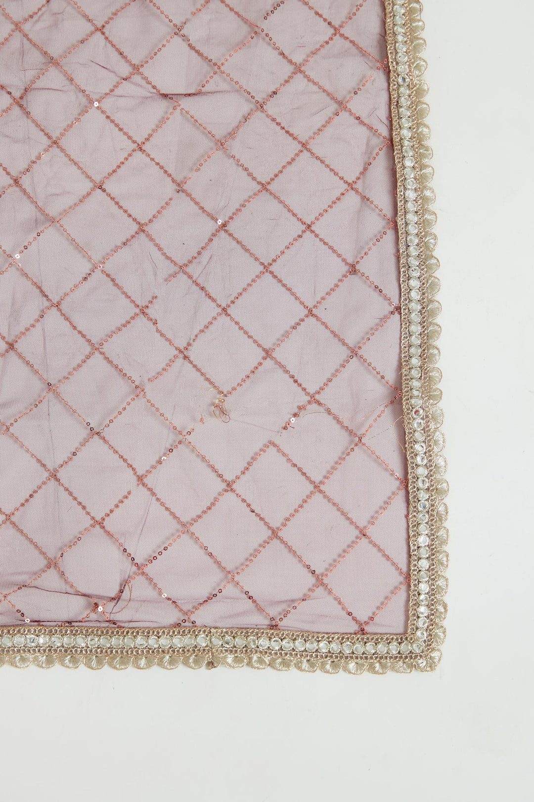 Neerus Maroon Banarasi woven lehenga choli set - detail view 3