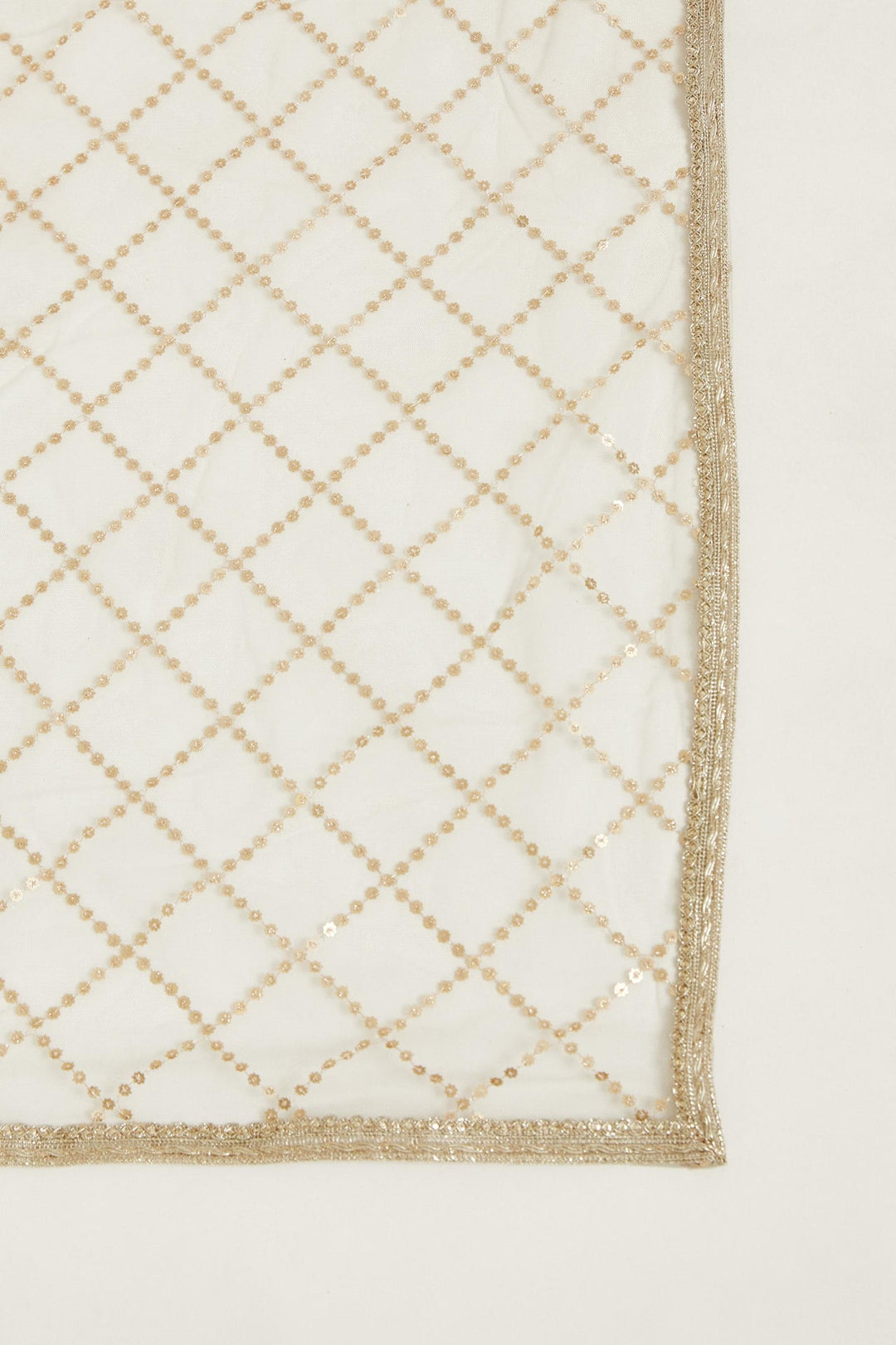 Neerus Green Banarasi woven lehenga choli set - detail view 3