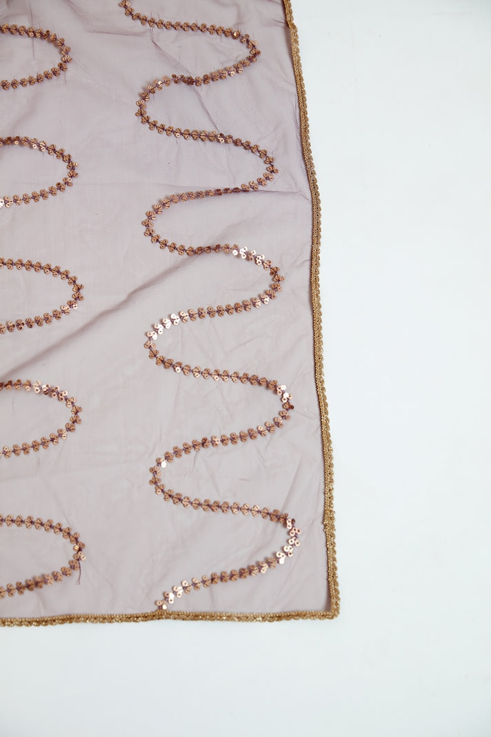 Neerus Maroon Banarasi woven lehenga set - detail view 4