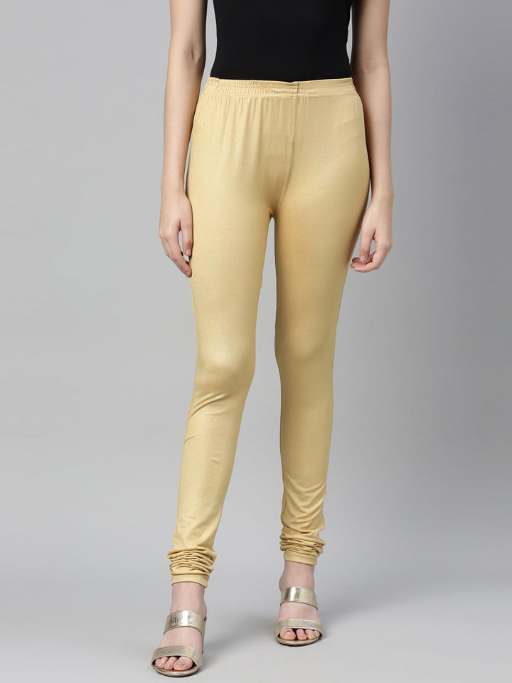 Neerus Gold cotton embellished leggings - detail view 6