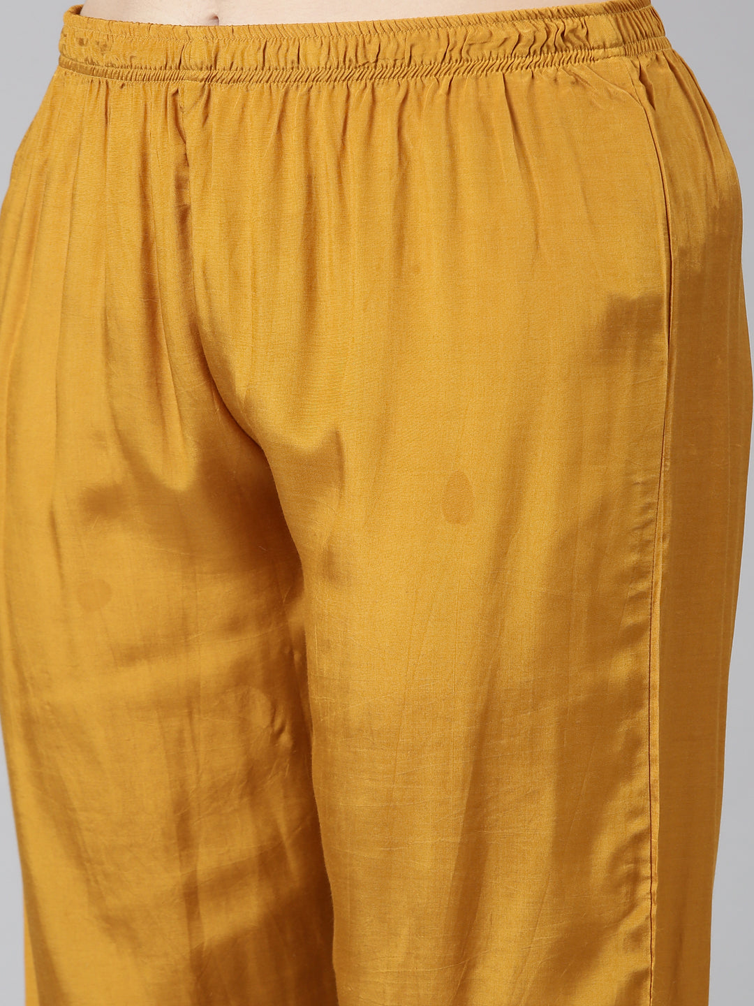 Neerus Gold Banarasi printed kurta set - detail view 3