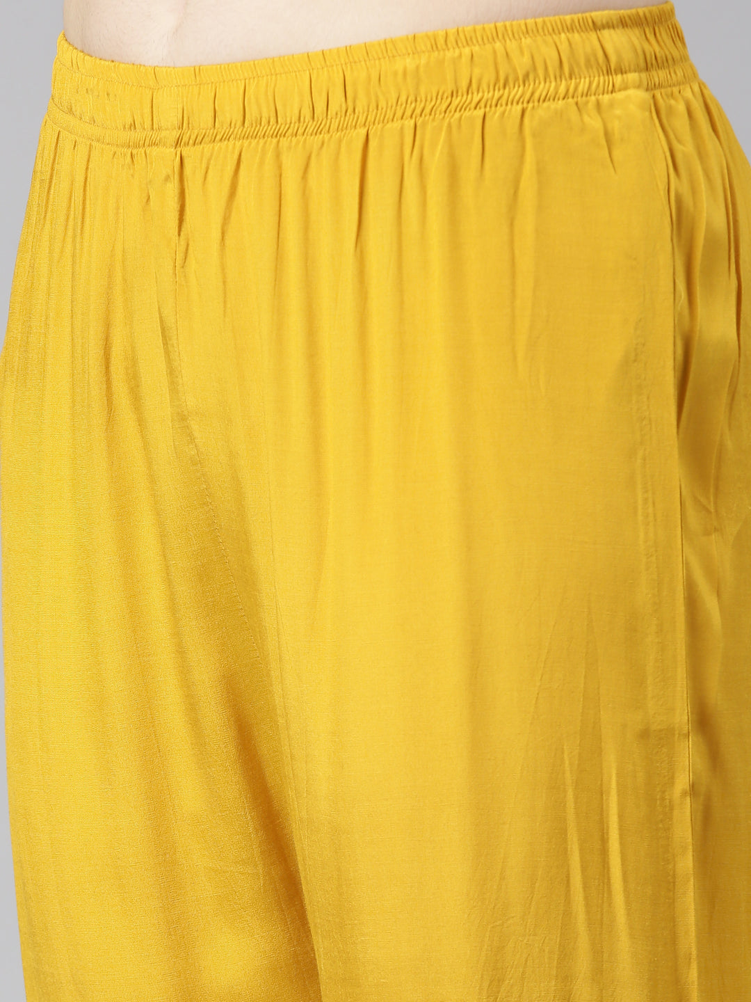 Neerus Yellow printed straight kurta set - detail view 3
