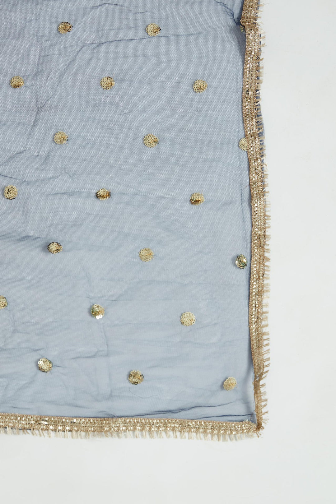 Neerus Blue georgette embellished lehenga choli set - detail view 4