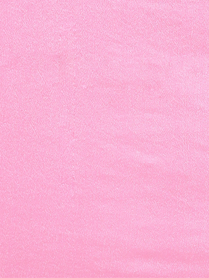 Neerus Pink printed floral kurta set with trouser and dupatta - detail view 4