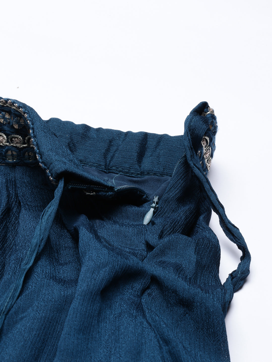 Neerus Blue georgette embellished suit set - detail view 15