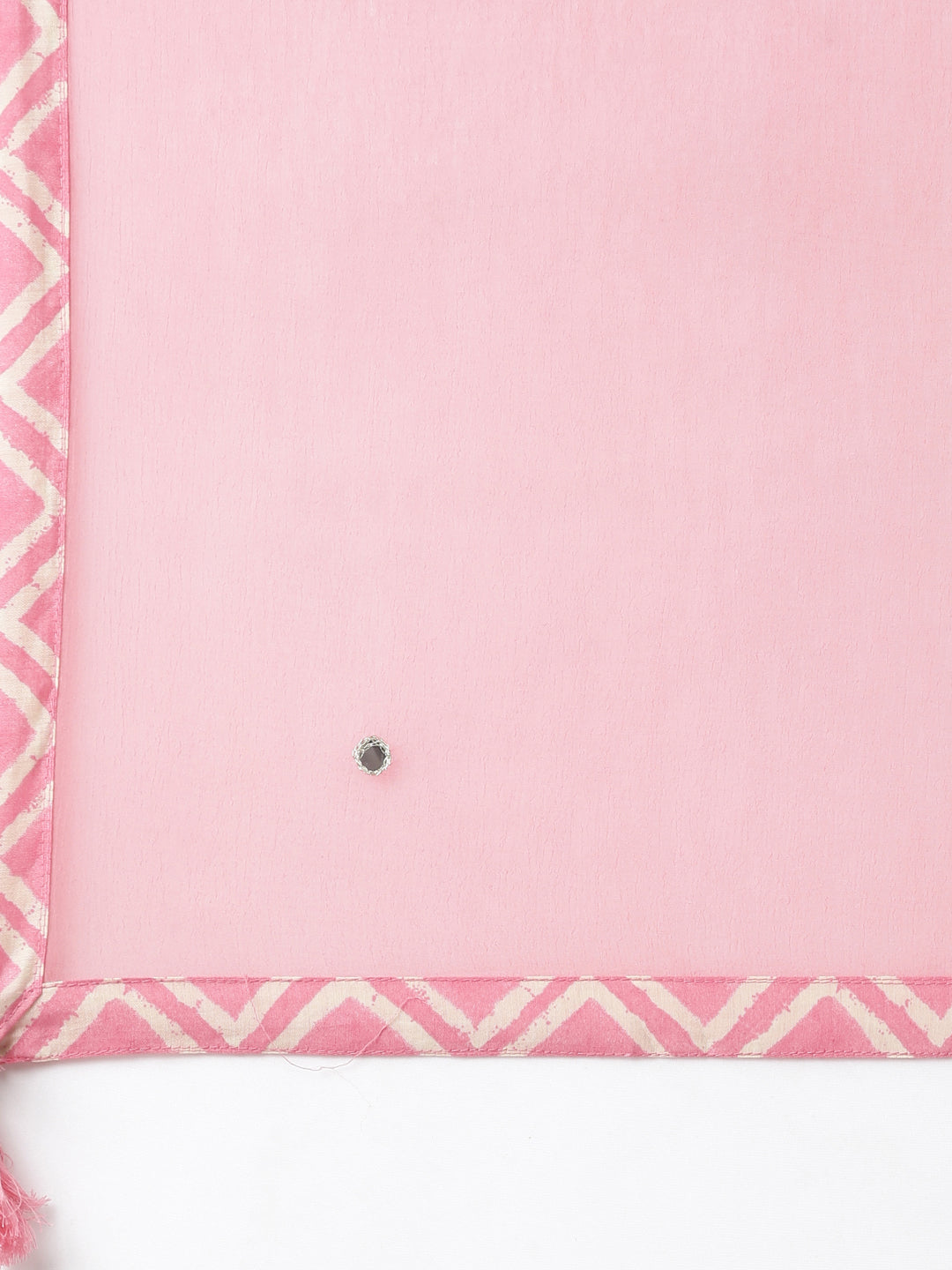 Neerus Pink printed straight kurta set with trouser and dupatta - detail view 4