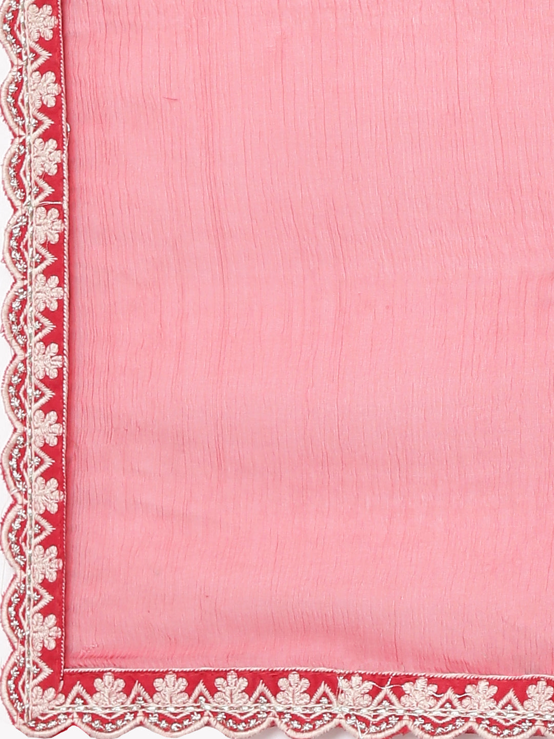 Neerus Red rayon panelled straight suit set - detail view 5