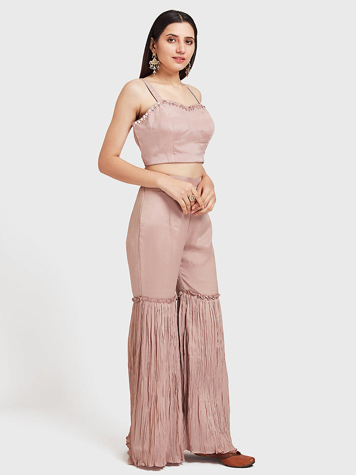 Neerus Maroon Georgette Anarkali Suit Set - detail view 2