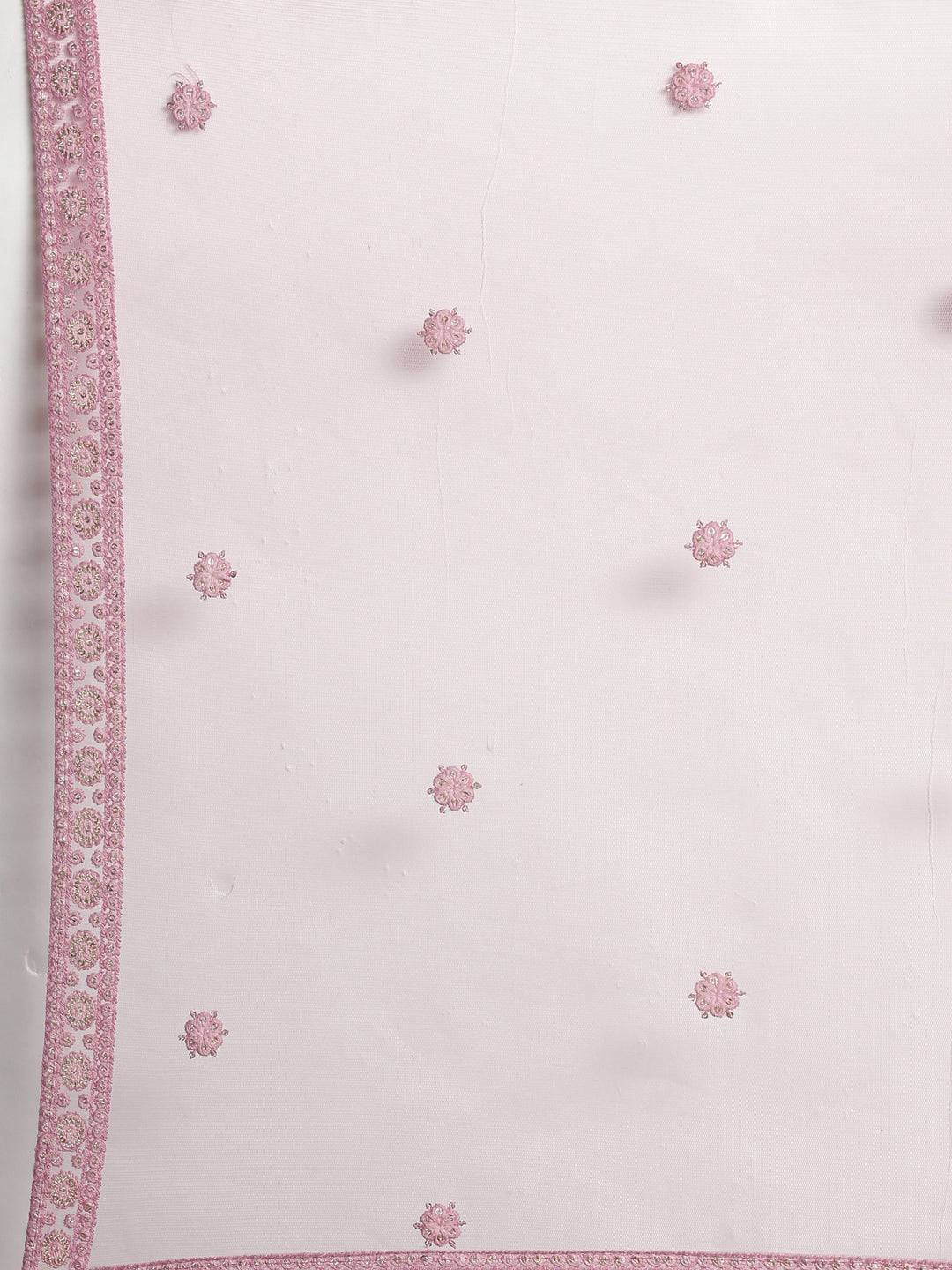 Neerus Pink net embroidered gown - detail view 12