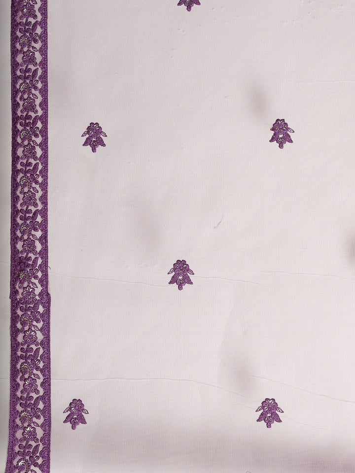 Neerus Purple net embroidered gown - detail view 12