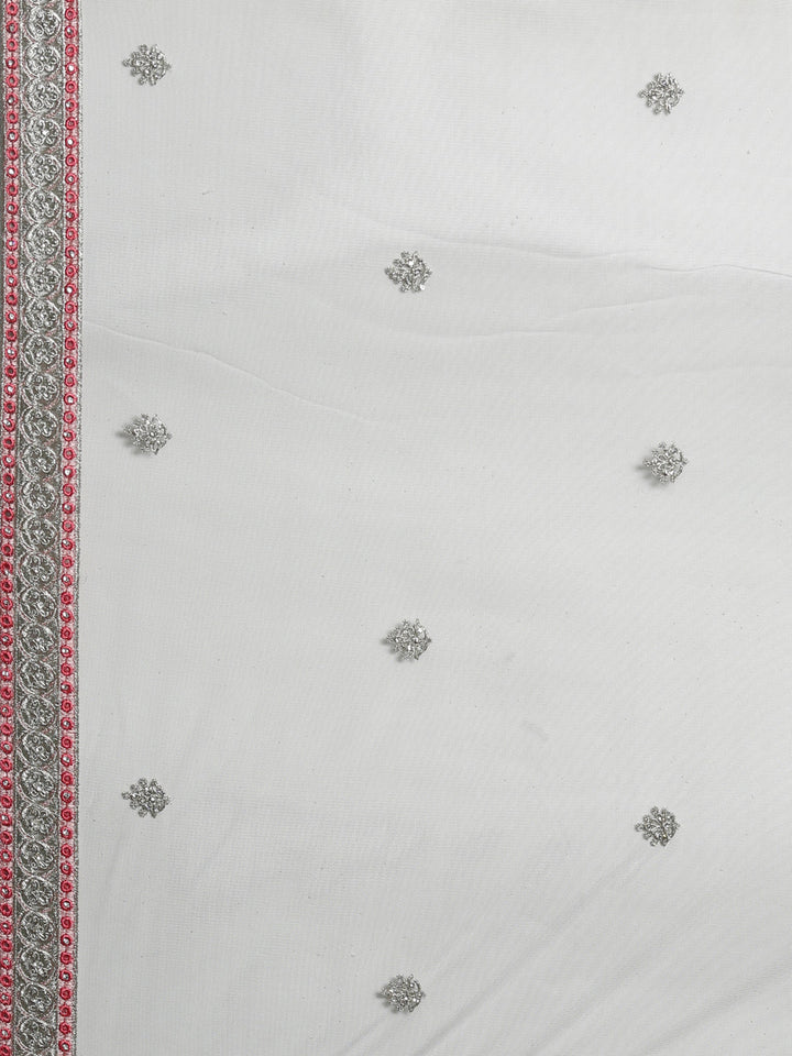 Neerus Green net embroidered gown - detail view 3