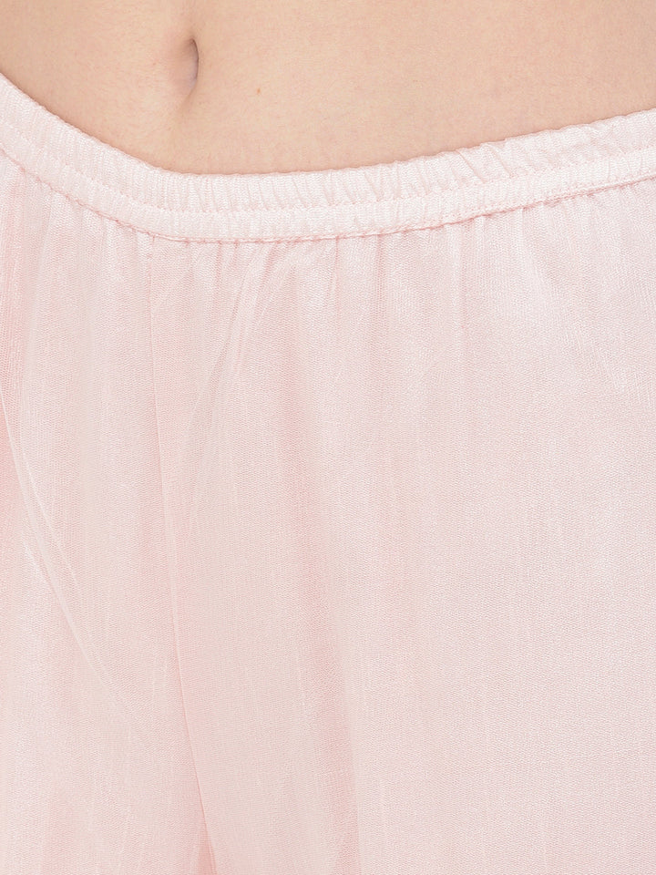 Neerus Orange net embroidered sharara set - detail view 3