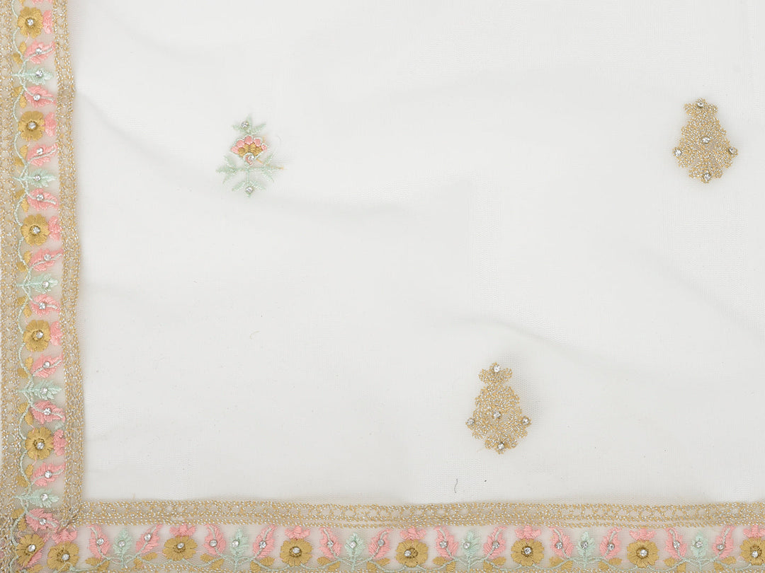 Neerus Green net embroidered sharara set - detail view 7