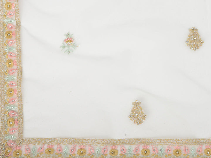 Neerus Green net embroidered sharara set - detail view 7