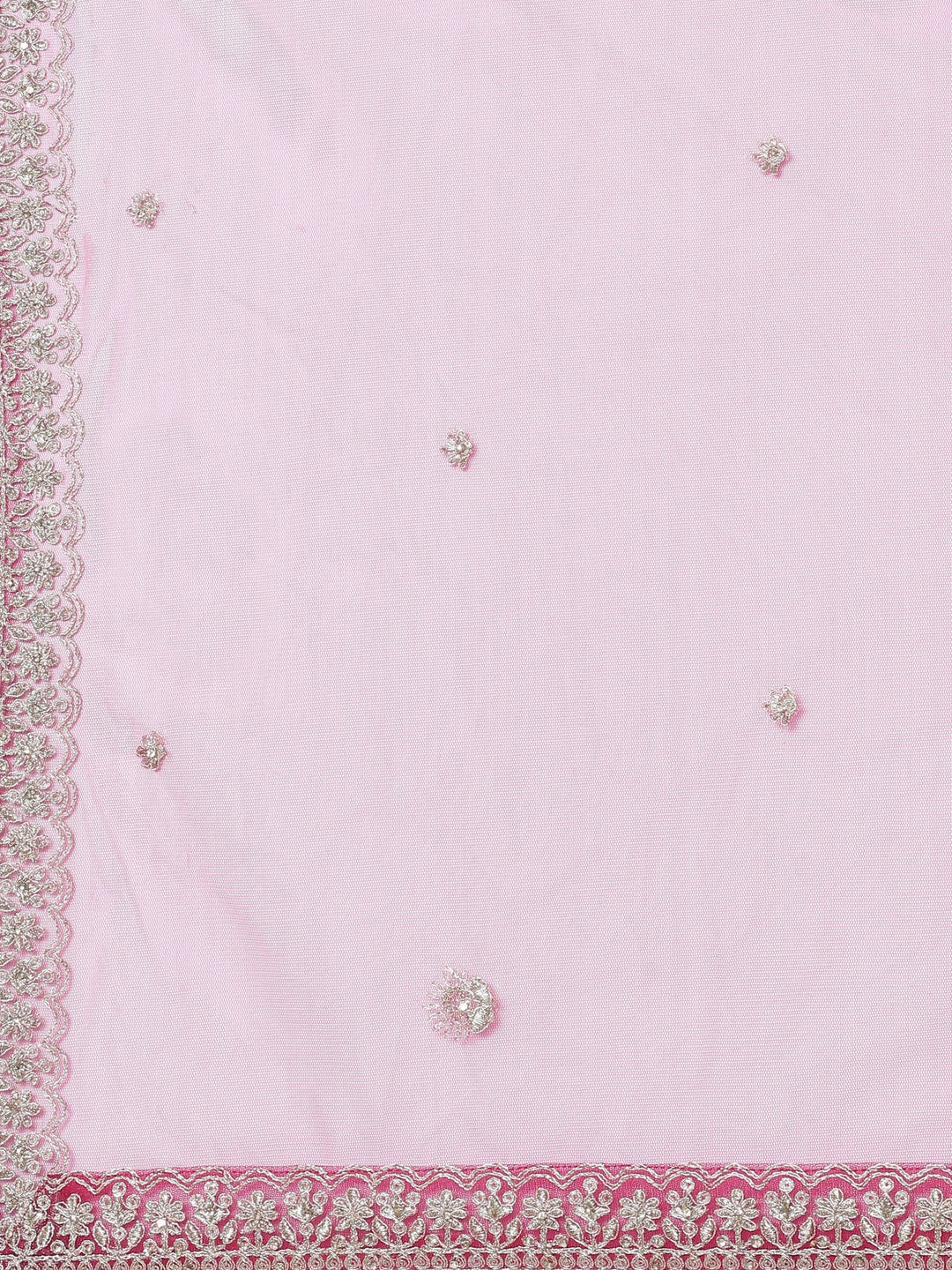 Neerus Pink Banarasi embroidered lehenga set - detail view 5