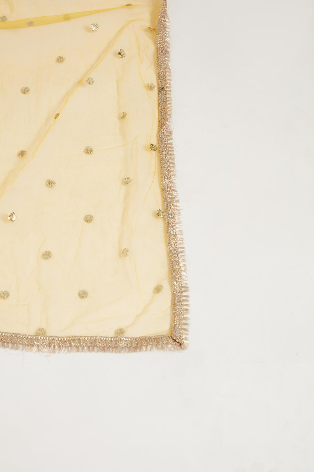 Neerus Yellow georgette embellished lehenga set - detail view 4