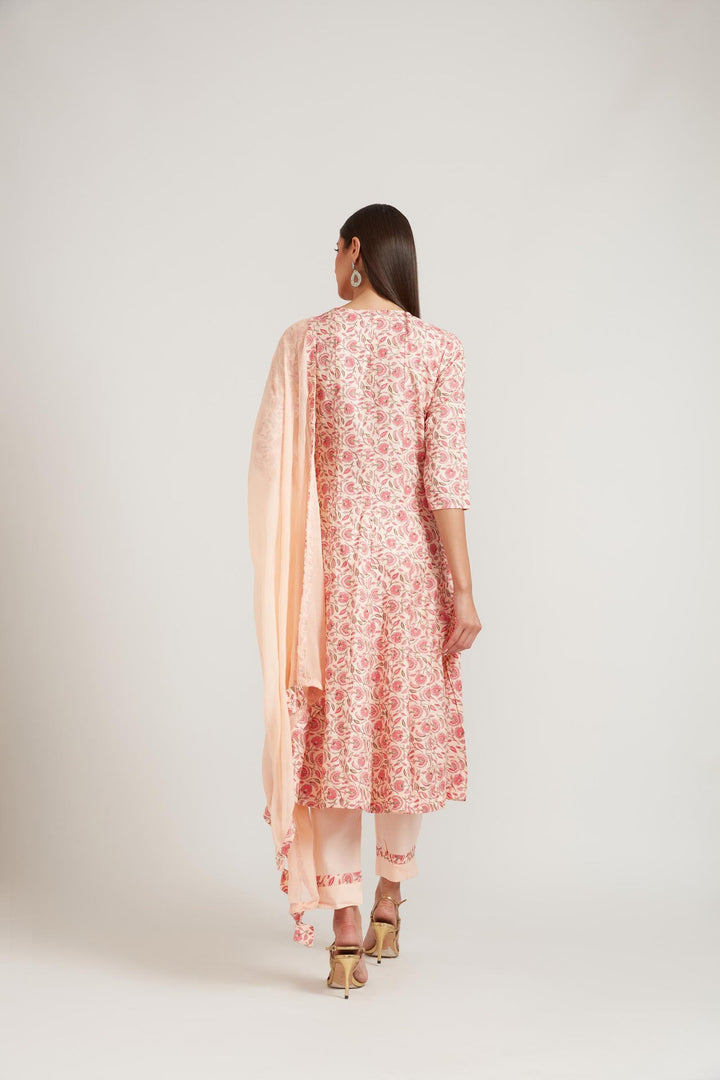 Neerus Orange cotton suit set - detail view 2