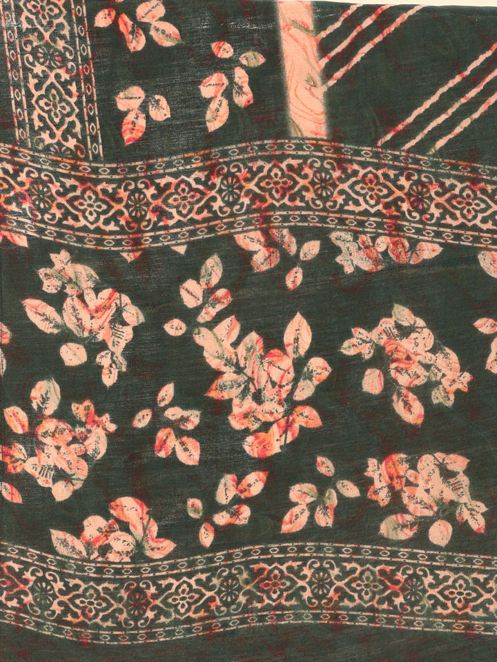 Neerus Green modal printed suit set - detail view 4