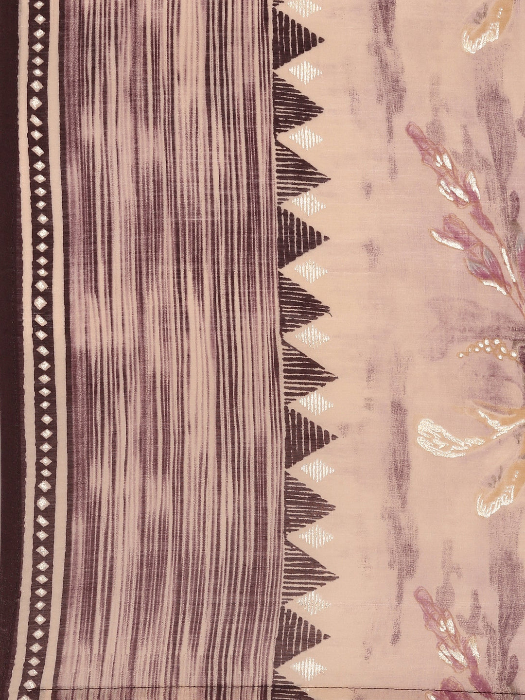 Neerus Purple modal digital printed suit set - detail view 4