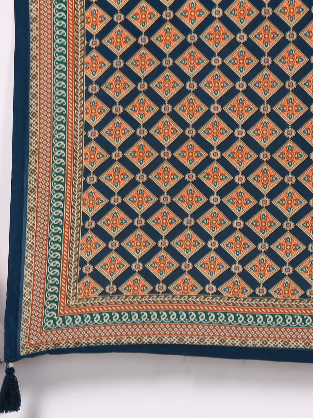 Neerus Blue modal digital printed suit set - detail view 4