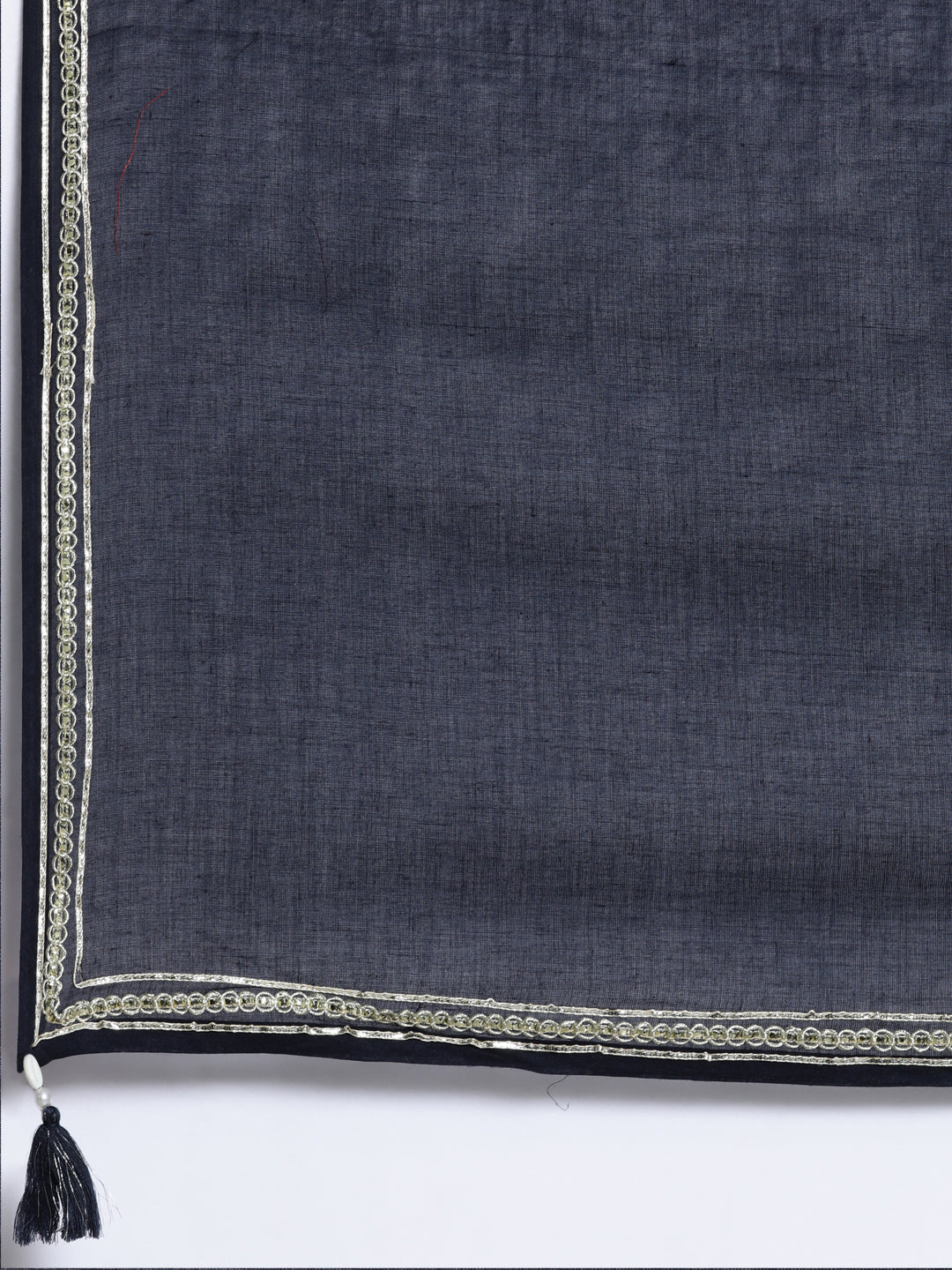 Neerus Blue cotton anarkali sharara set - detail view 4