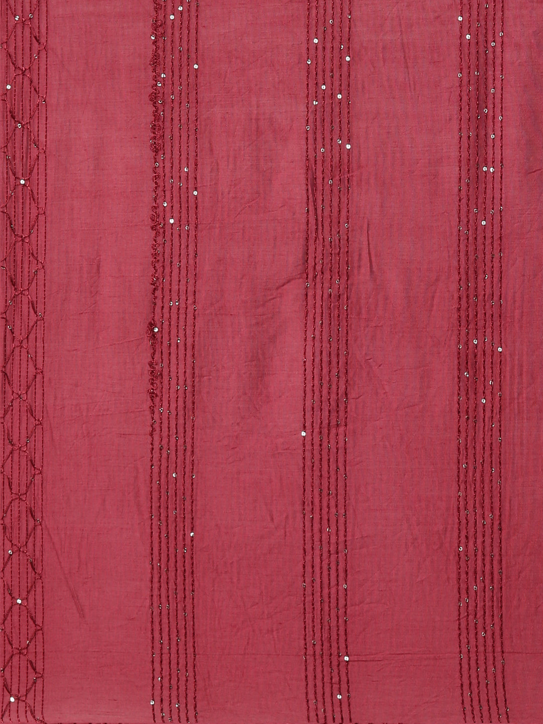 Neerus Maroon embroidered straight kurta set - detail view 4