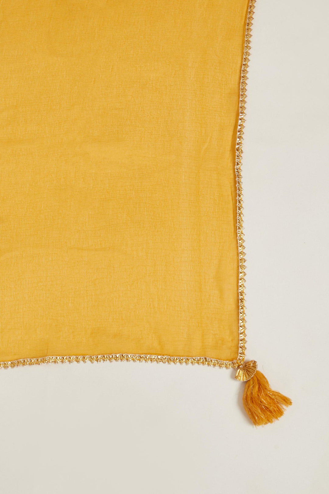 Neerus Yellow rayon straight kurta set - detail view 4