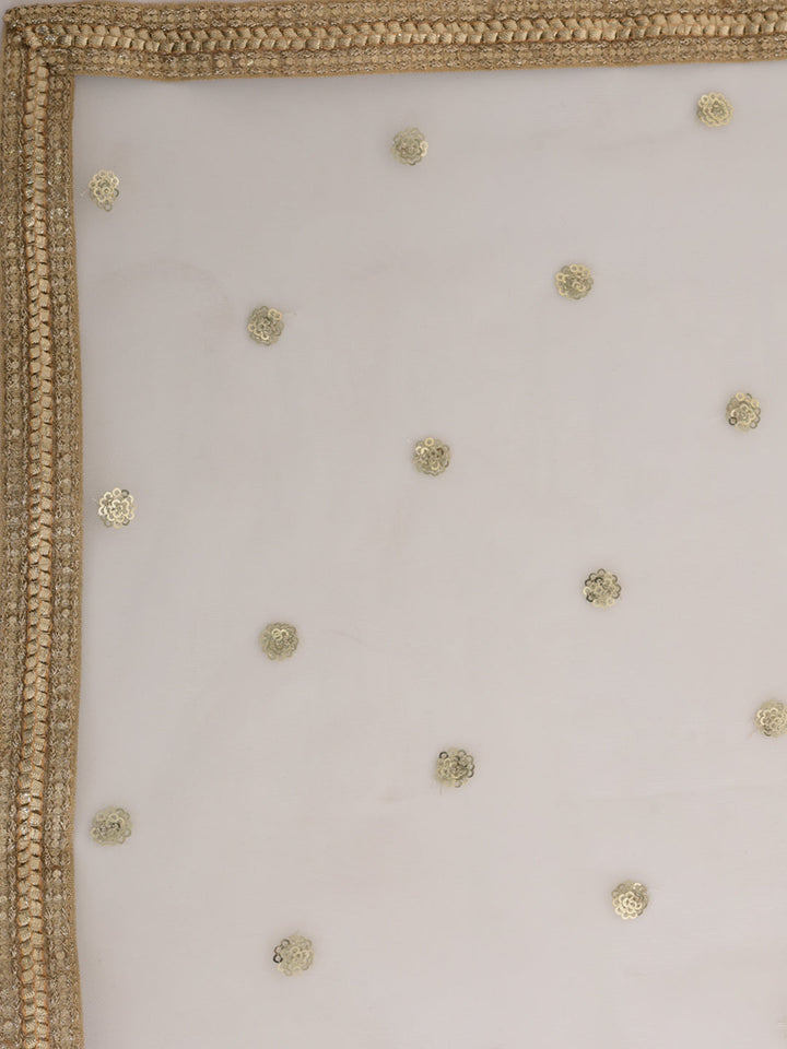Neerus Green georgette embroidered sharara set - detail view 4
