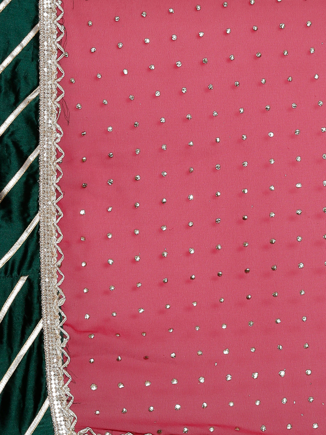 Neerus Green Georgette Gown - detail view 6