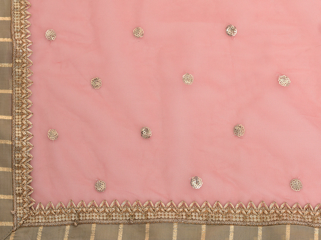 Neerus Orange georgette maxi gown - detail view 1