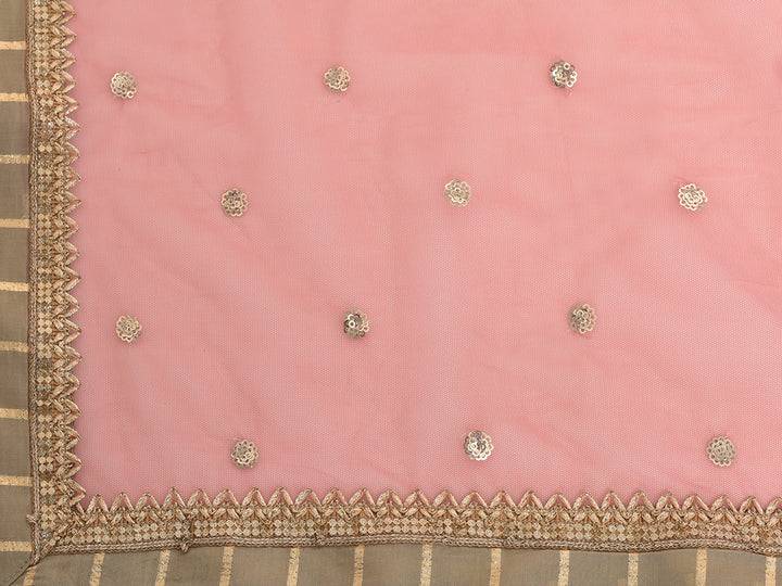 Neerus Orange georgette maxi gown - detail view 1