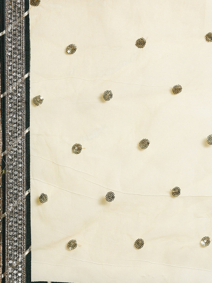 Neerus Yellow georgette embellished lehenga set - detail view 8