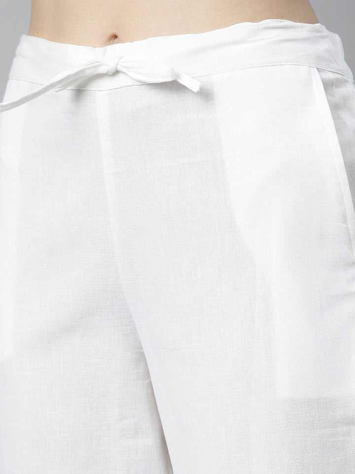 Neerus Pink cotton solid kurta - detail view 7