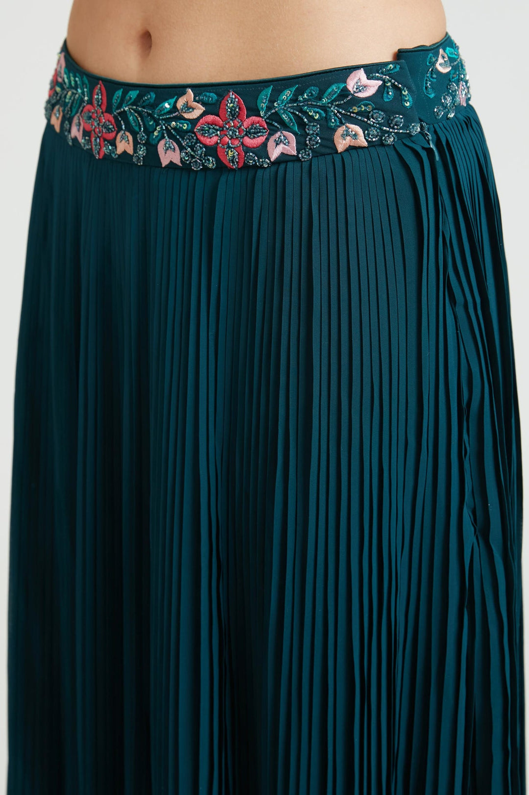 Neerus Blue Georgette Printed Kurta Set - detail view 3