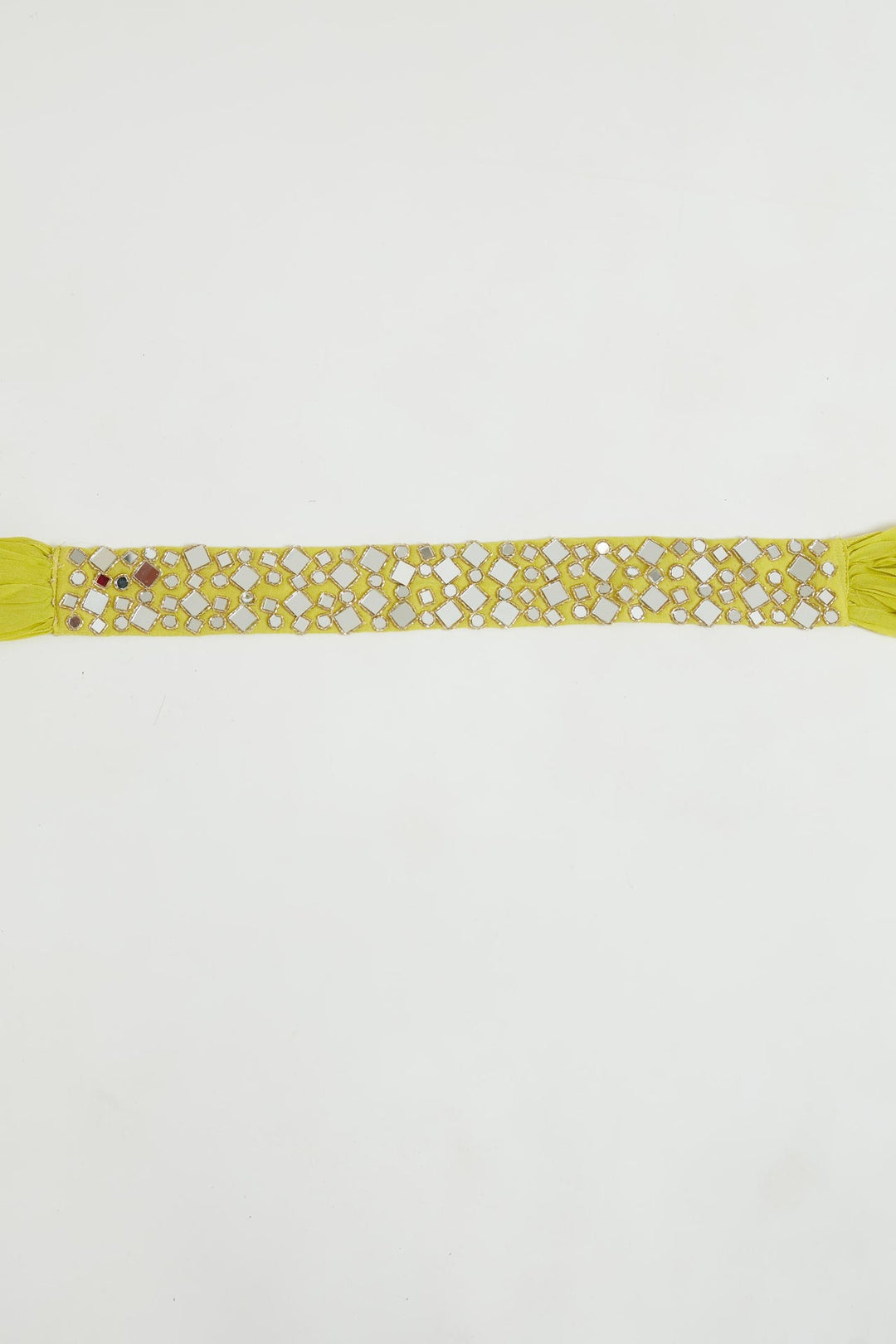 Neerus Yellow georgette embroidered anarkali suit set - detail view 3