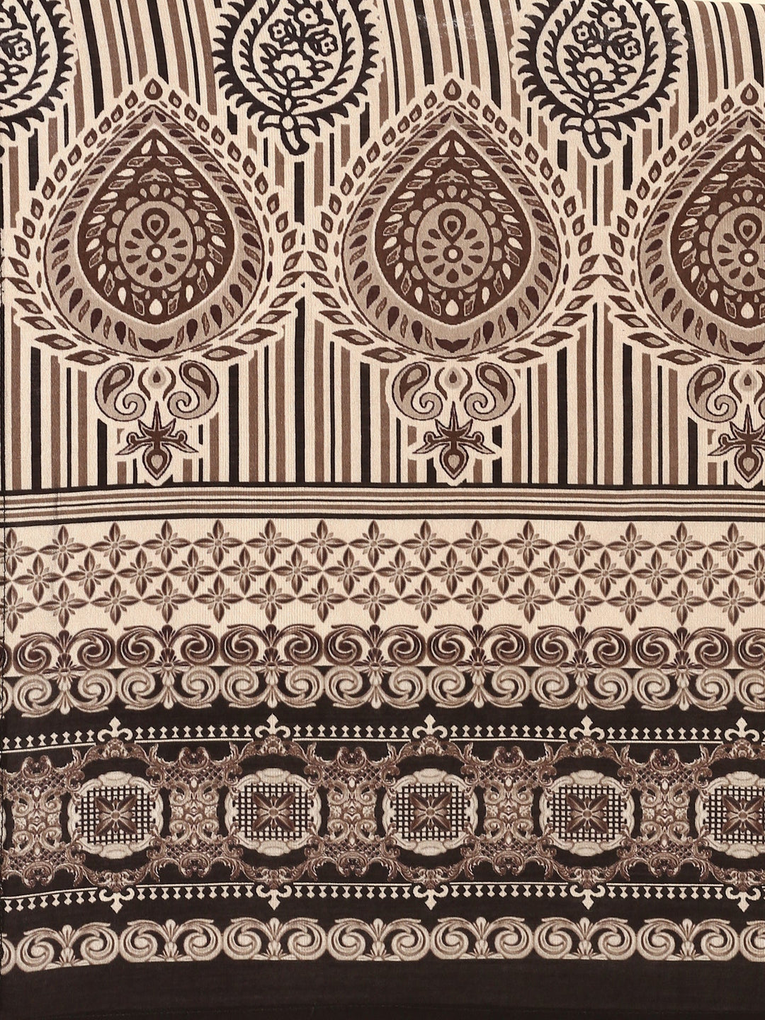 Neerus Beige muslin embellished printed suit set - detail view 4