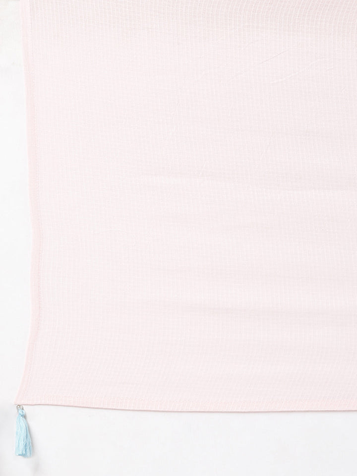 Neerus Pink cotton solid straight suit set - detail view 4