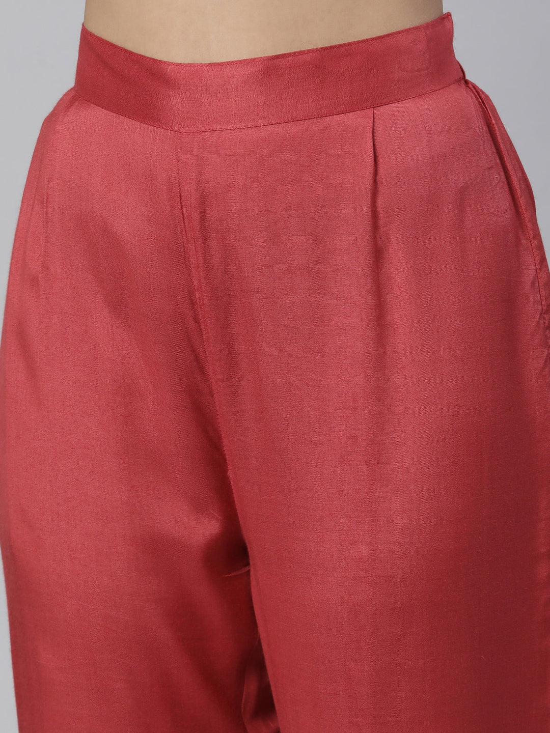 Neerus Beige printed kurta set with trouser - detail view 2