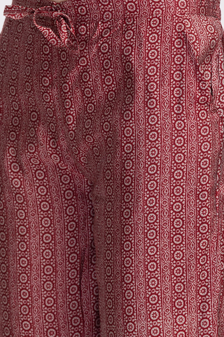 Neerus Embroidered A-Line kurta suit set with trousers and dupatta - detail view 3