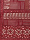 Neerus Maroon cotton printed kurta set with trouser and dupatta - detail view 3