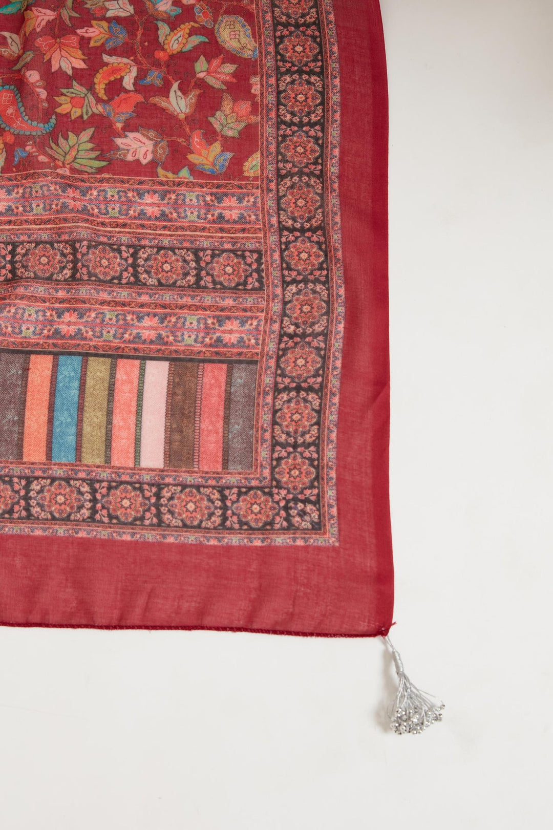 Neerus Maroon Georgette Printed Suit Set - detail view 4