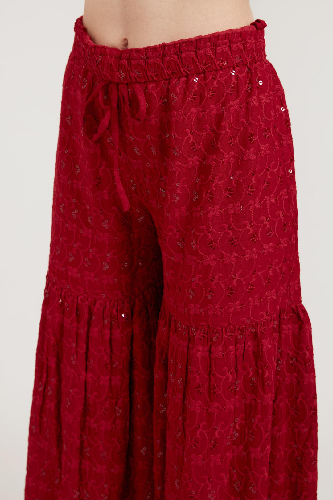 Neerus Maroon Georgette Printed Suit Set - detail view 6