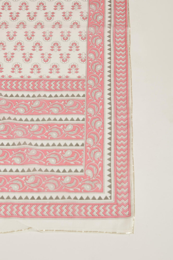 Neerus Pink cotton kurta set salwar kameez - detail view 3
