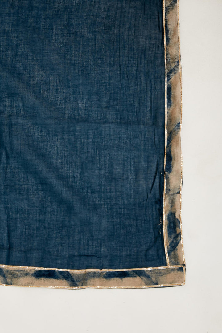 Neerus Blue modal printed kurta set - detail view 4