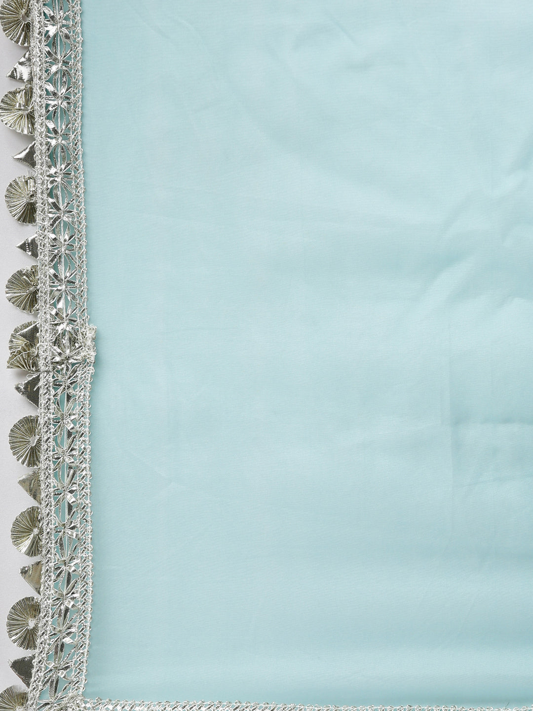 Neerus Blue jute cotton embellished kurta set - detail view 6
