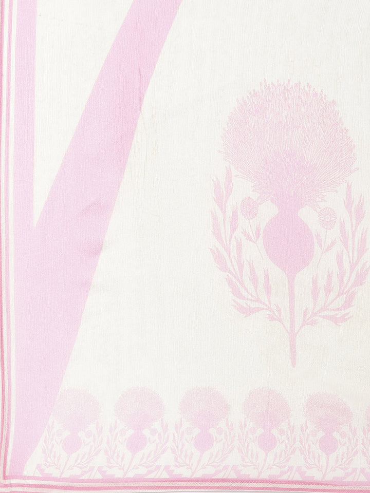 Neerus Pink Solid Straight Kurta and Trousers With Dupatta