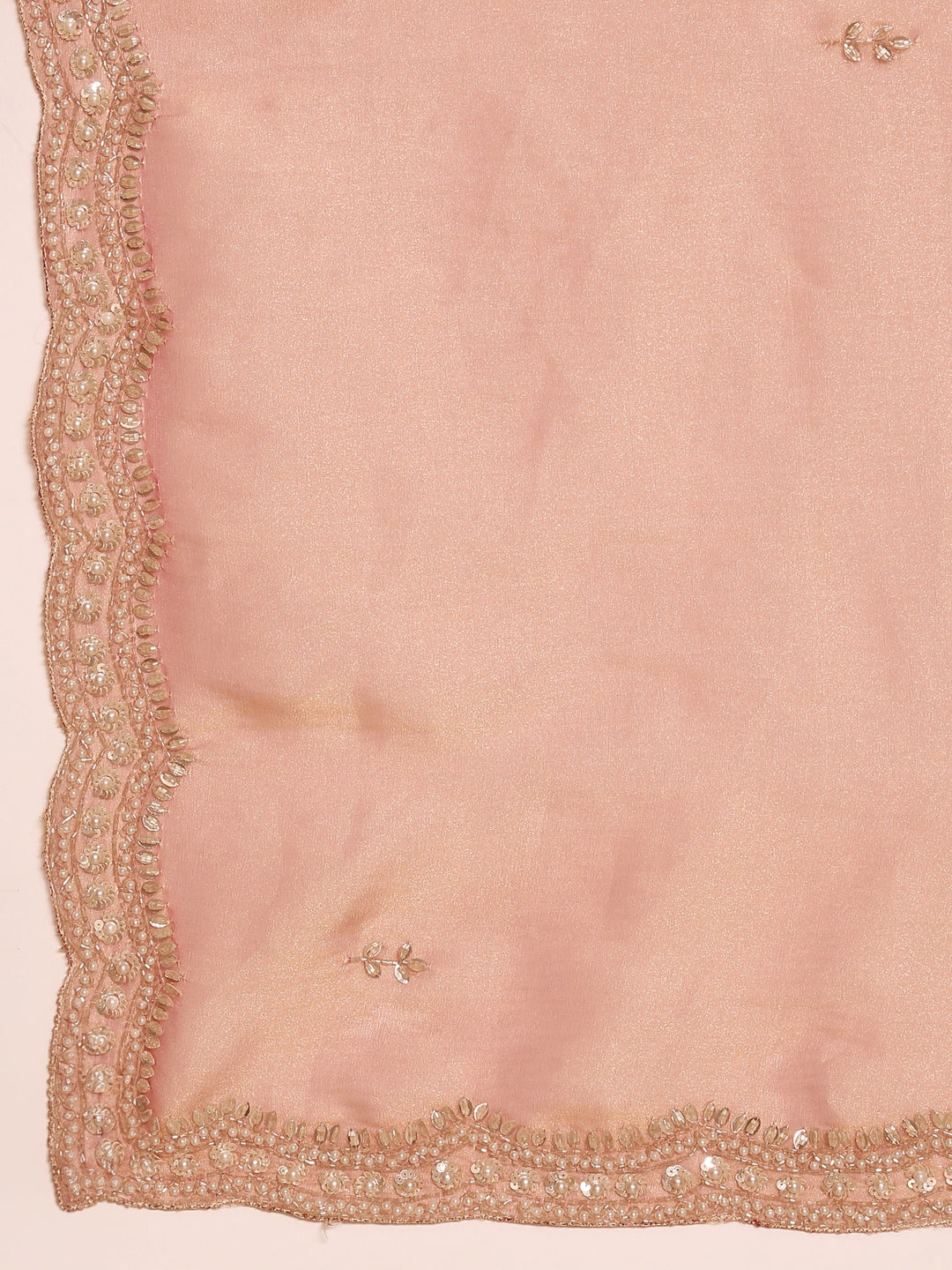 Neerus Pink organza embellished saree - detail view 3