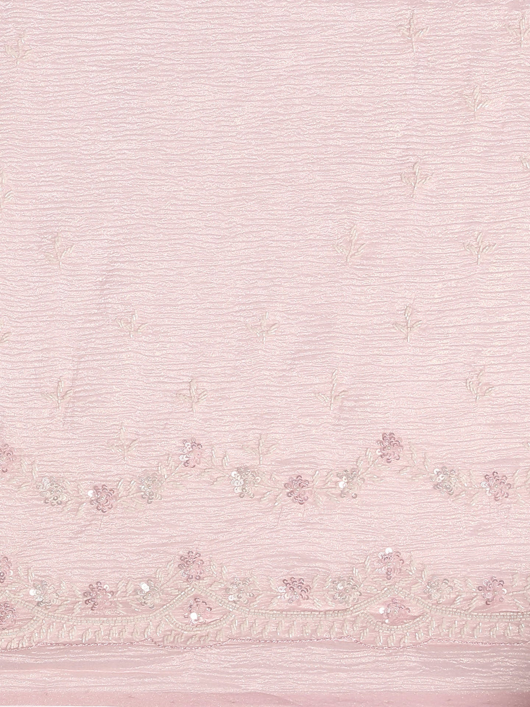 Neerus Pink georgette embellished saree - detail view 2