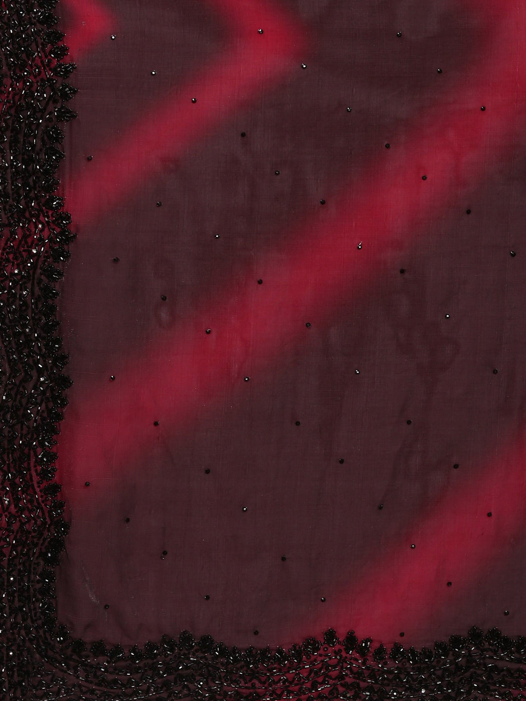 Neerus Maroon embellished shimmer saree - detail view 3